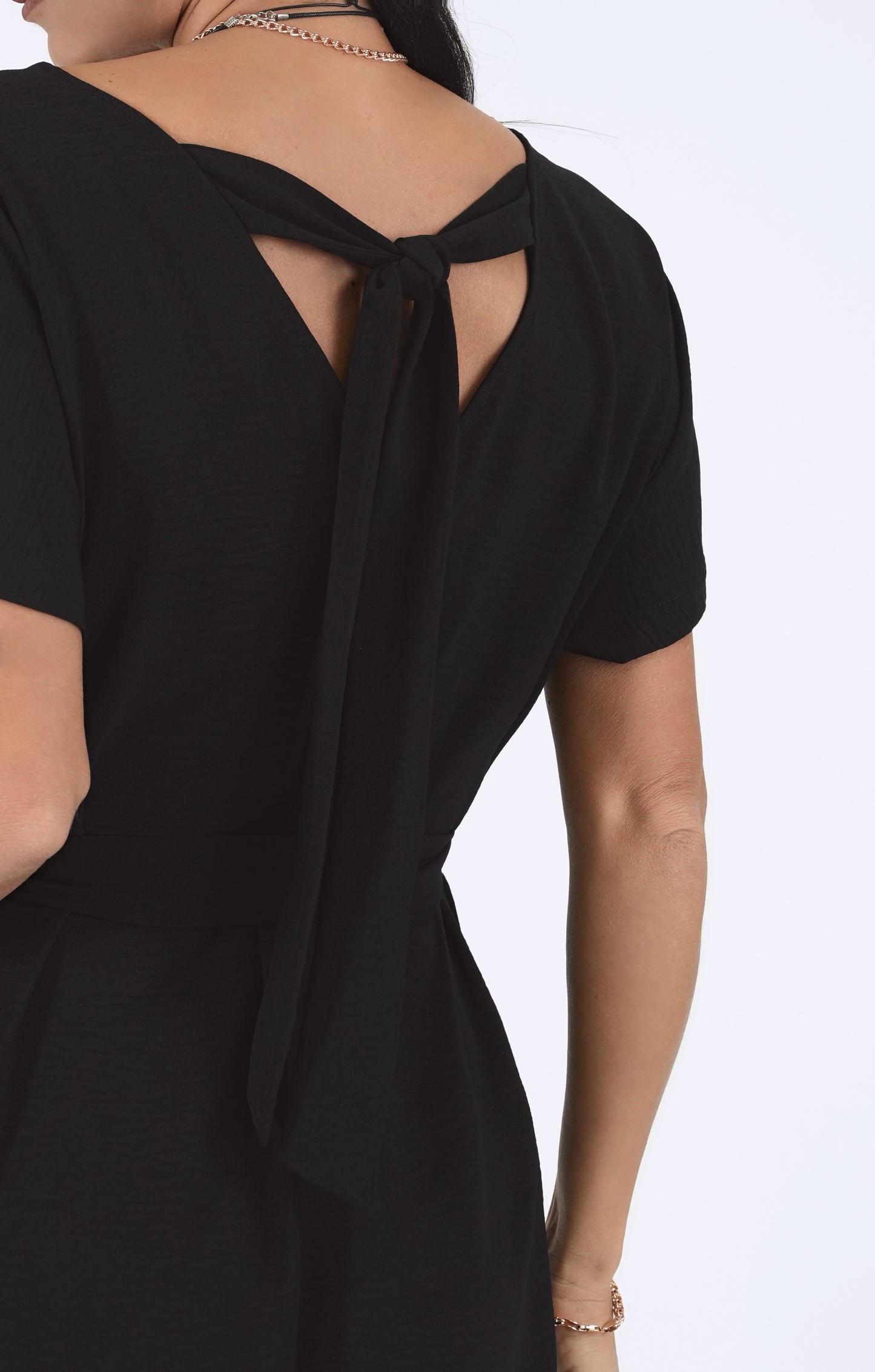 Gara oversize kleita ar šķēlumu, melna