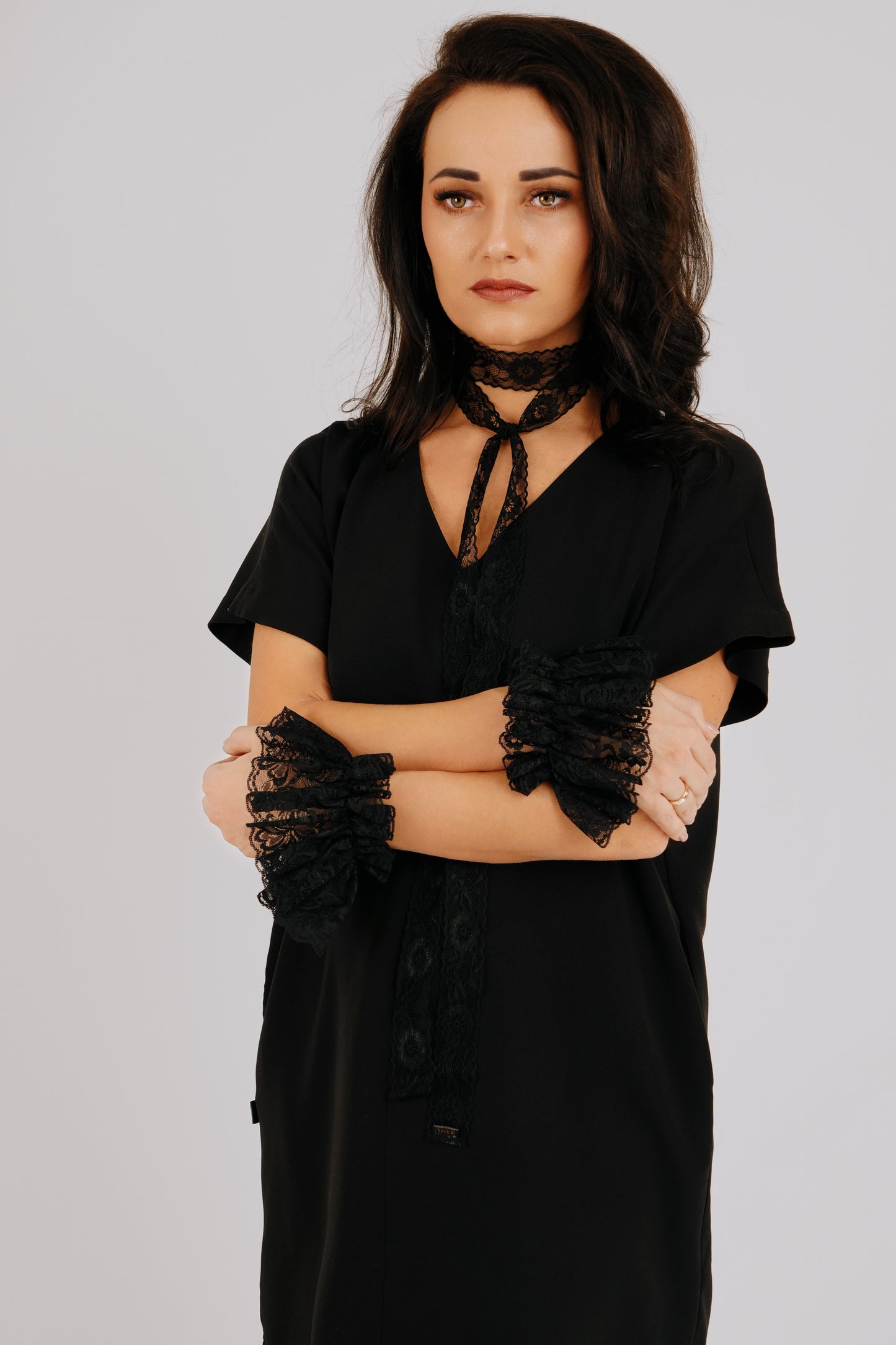 Black chunky lace cuffs