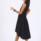 Midi kleita ar slīpu volānu, black