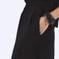 Gara oversize kleita ar šķēlumu, melna