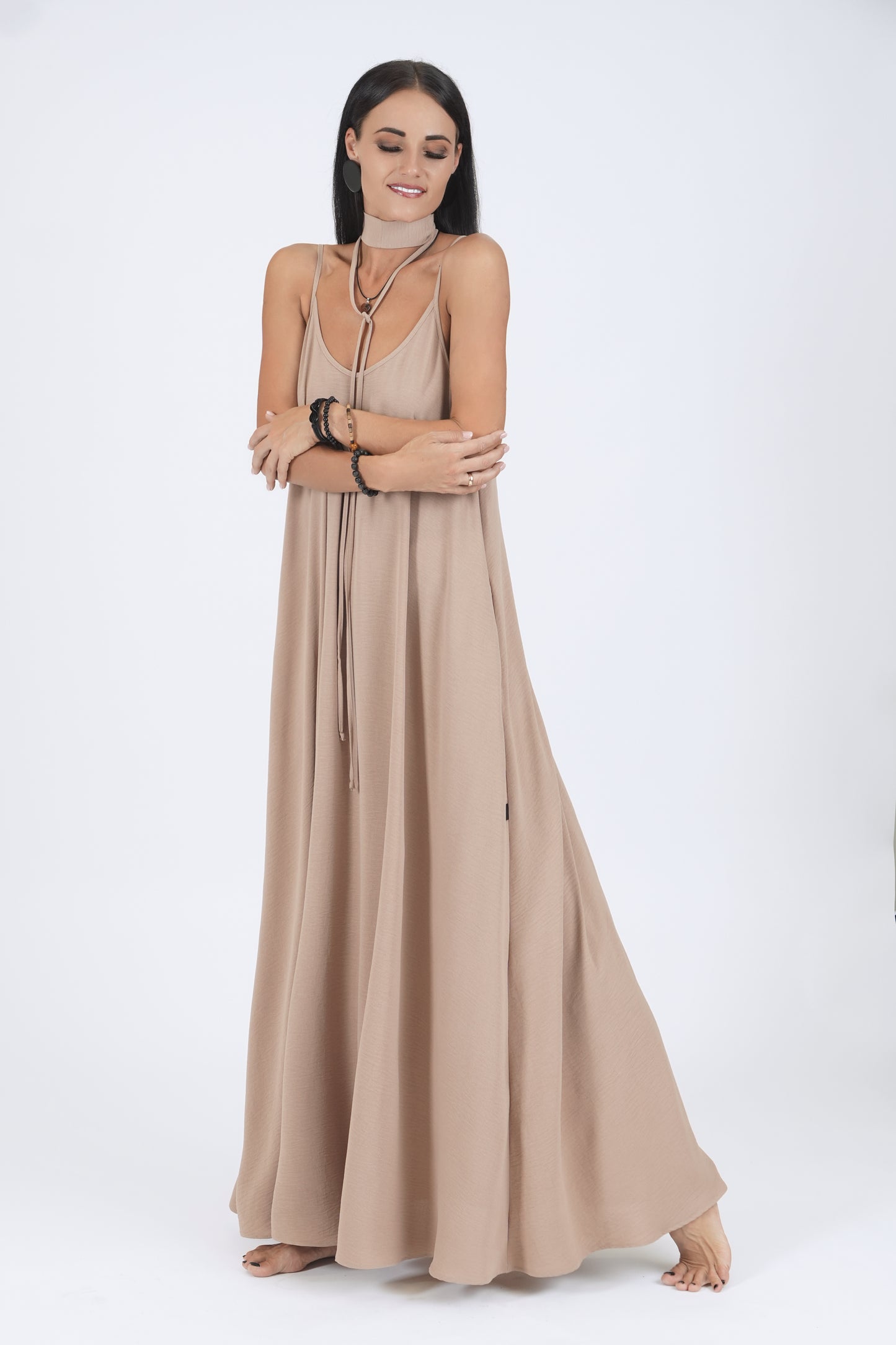 Gara A silueta kleita, rose