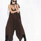 Oversize kombinezons ar kabatām, chocolate brown