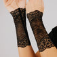 Black fitted lace cuffs