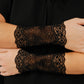 Black fitted lace cuffs