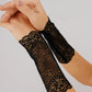 Black fitted lace cuffs